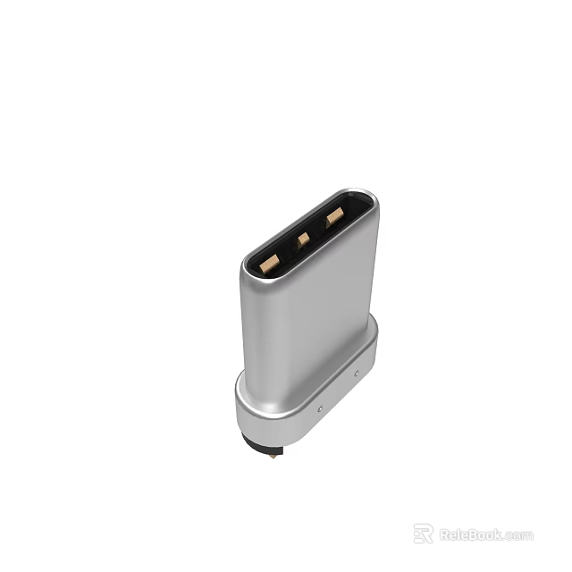 Aluminum USB C Hub Adapter with Multiple Ports for Data Transfer and Charging 3d model 