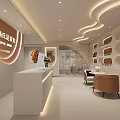Elegant Modern Beauty Salon Interior Design With Reception Desk And Seating Area