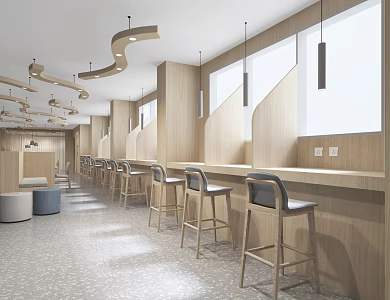 Modern Reading Room Reading Room 3d model
