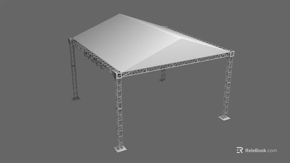 Outdoor Canopy With Durable Metal Frame And Stable Support Structure For Events 3d model