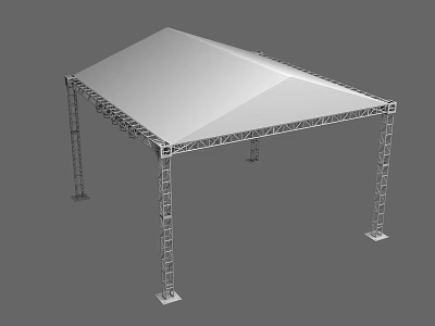 Outdoor Canopy With Durable Metal Frame And Stable Support Structure For Events 3d model
