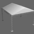 Outdoor Canopy With Durable Metal Frame And Stable Support Structure For Events 3d model