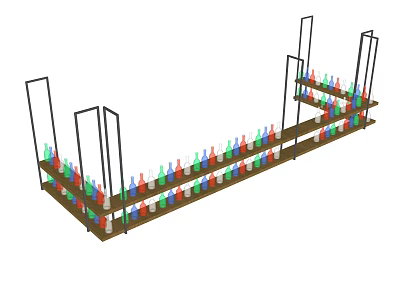 Industrial LOFT Storage Rack 3d model