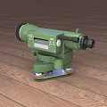 Green Industrial Surveying Level Equipment With Scale And Knob On Wooden Floor