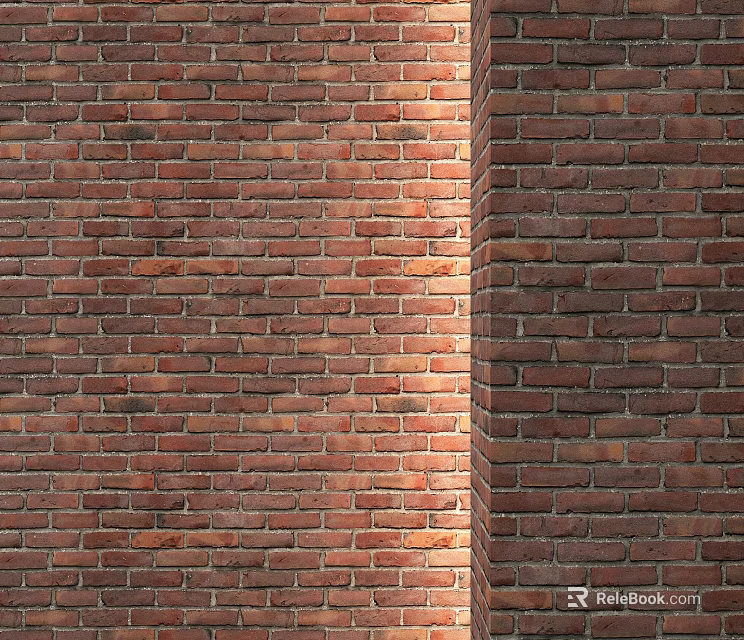 Red Brick Wall Texture As Background For Architectural Design Projects 3d model 