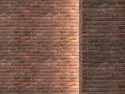 Red Brick Wall Texture As Background For Architectural Design Projects 3d model