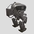 Gray Mechanical Robot Number 16 Featuring Industrial Structure With Multiple Arms And Legs 3d model