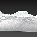 Detailed Micro Terrain Model Featuring Mountain Ranges And Sandy Terrain Texture 3d model