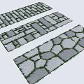 Various Stepping Stones Design With Natural Stone Texture Grass Gaps And Different Patterns