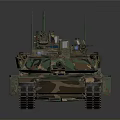 Advanced Military Tank With Camouflage Coating And Multiple Antennas For Combat Operations