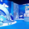 Dodie Exhibition Booth With Blue Theme Clouds Stars And Moon Design