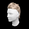 Game Movie Character White Head Model With Blonde Short Hair And Black Background