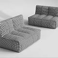Modern Lazy Sofa Stool 3d model