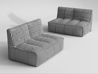 Modern Lazy Sofa Stool 3d model