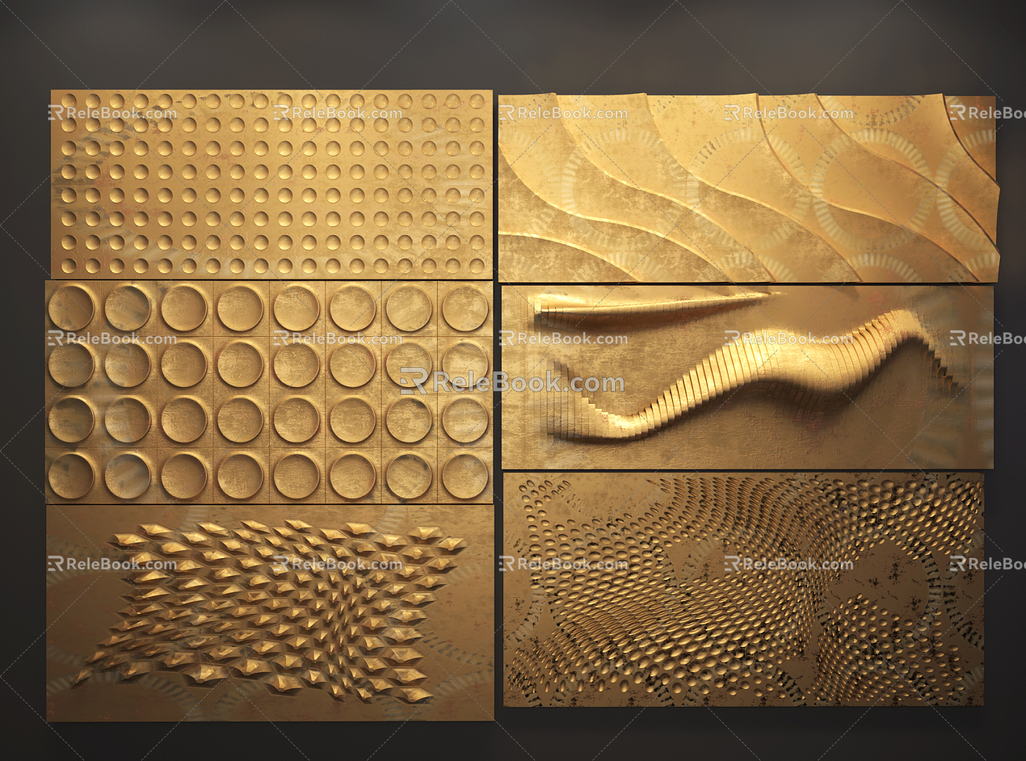 Modern wall decoration modeling 3d model