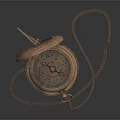 Vintage Gold Pocket Watch With Open Case Chain And Shiny Dial On Dark Background