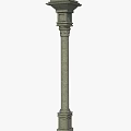 Classic Stone Column With Intricate Carvings And Textured Surface Design 3d model