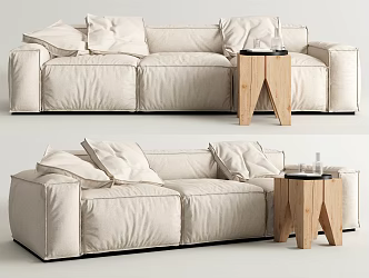 Modern Baxter Three-Seat Sofa 3d model