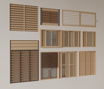 French blinds 3d model