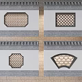 Traditional Lattice Windows In Various Shapes With Brick Wall Architectural Details