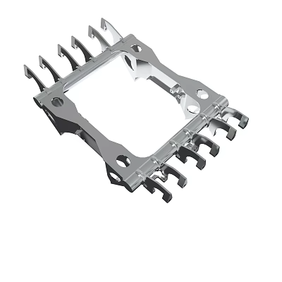 Heavy Duty Metal Frame Structure With Mounting Holes And Bracket Protrusions 3d model