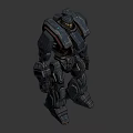 Futuristic Robot Character Design With Metallic Armor And Blue Light Details