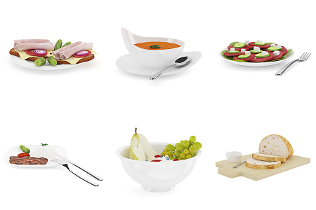 Modern Food 3d model