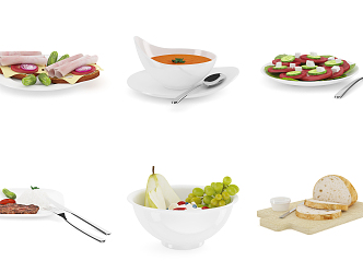 Modern Food 3d model