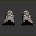 Stylish Gray Blue Striped Sports Shoes With White Laces And Comfortable Sole