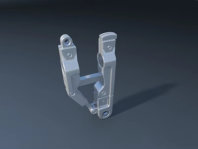 Modern Silver Metal Faucet Structural Components 3D Model With Durable Design 3d model