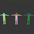 Game and Movie Stormtrooper Characters Standing with Arms Outstretched and Orange Shoulder Armor