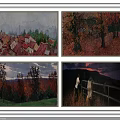Technology Exhibition Hall Featuring Natural Landscape Paintings And Seasonal Scenery Artworks
