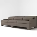 Brown Three Seater Sofa With Modern Sleek Design And Comfortable Cushions 3d model