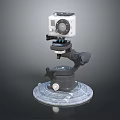 Advanced Medical Device Featuring Integrated Camera And Adjustable Mount On Stable Base 3d model