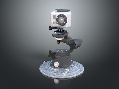 modern microscope magnifying glass experimental equipment physical equipment 3d model