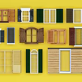 Jane European Shutter Window Collection 3d model