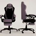 Ergonomic Purple And Black Gaming Chair With Adjustable High Back Design