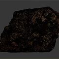 Natural Dark Wood Stone Featuring Rough Textured Surface And Organic Shape