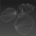 Three Irregular Brown Plant Leaf Shapes With Natural Textured Surfaces