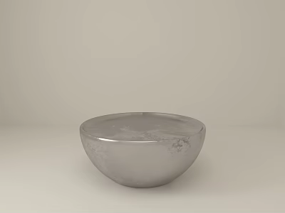 Modern Round Table With Sleek Silver Finish For Minimalist Living Room Decor 3d model