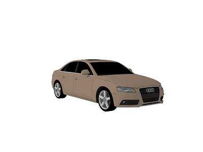 Audi Brown Sedan Car With Modern Design And Sleek Exterior 3d model