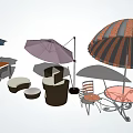 Outdoor Table and Chair Sets with Umbrella for Garden Patio Relaxation