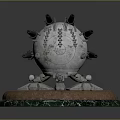 laser tower turret turntable sci-fi tower defense game tower defense sci-fi turret game turret game turret 3d model