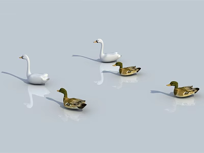 Different Reptile Species On Smooth Surface With Clear Reflections 3d model