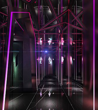 Modern KTV Aisle Box Corridor 3d model