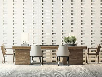 Table and chair combination 3d model