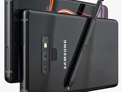 Samsung Smartphone With S Pen And Advanced Camera System Black Design 3d model