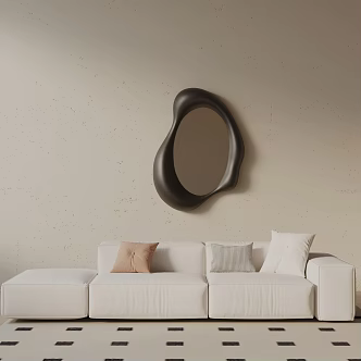 Modern three-seat sofa 3d model