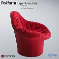 Stylish Red Leisure Chair With Pleated Fabric Design And Comfortable Seating