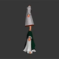 Various Clothing Models With Different Styles Including Black Dress Brown Coat And Green Robe